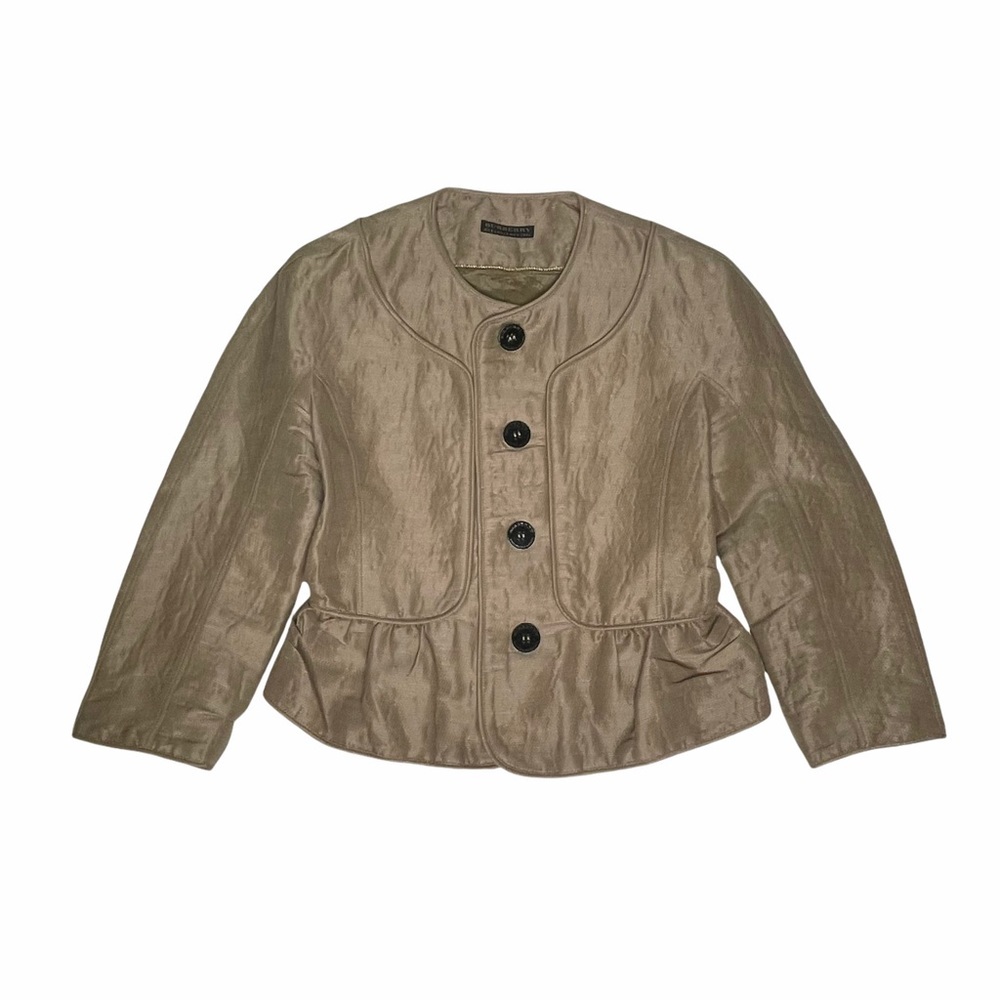 Burberry Black Label Shimmery Linen Short Jacket - Picture 9 of 16